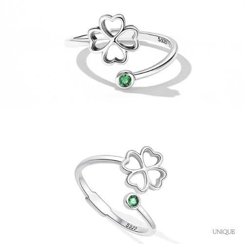 Anillo de la Suerte Trébol en Plata 925
