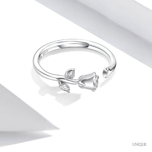 Anillo de Rosa en Plata 925
