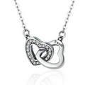 Collar Corazones Conectados de Plata