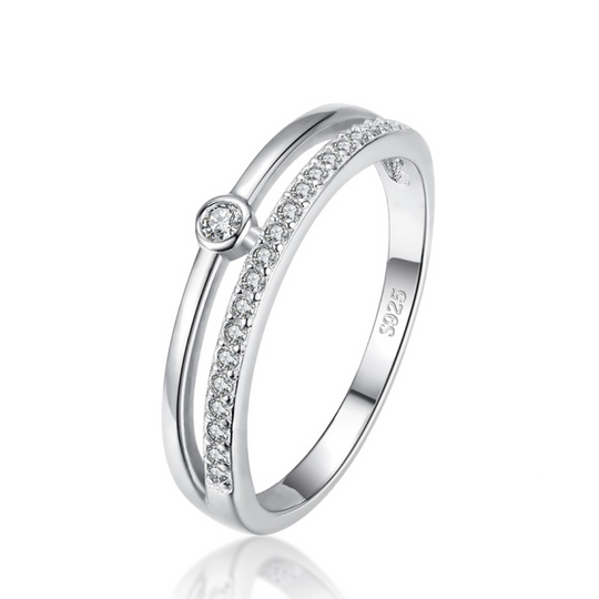 Anillo Arcos Paralelos en Plata