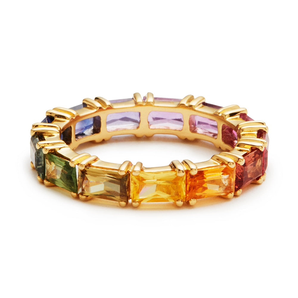 Anillo 5 Colores con Cristales
