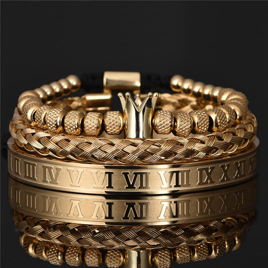 Pulsera Roman King Chapada en Oro de 18K
