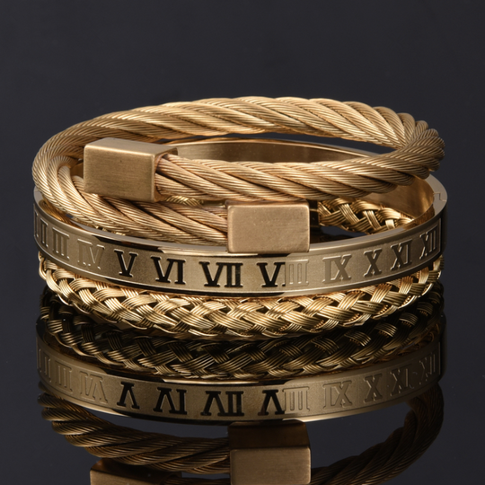 Pulsera Roman Royal Chapada en Oro de 18K