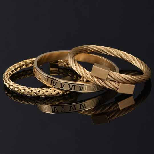 Pulsera Roman Royal Chapada en Oro de 18K