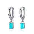 Pendientes de Plata de Aro con Colgante Turmalina Paraíba Azul